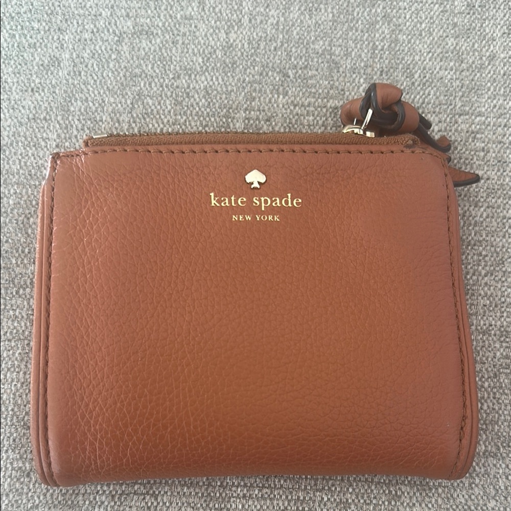 Kate Spade Brown Pebbled Leather Wallet